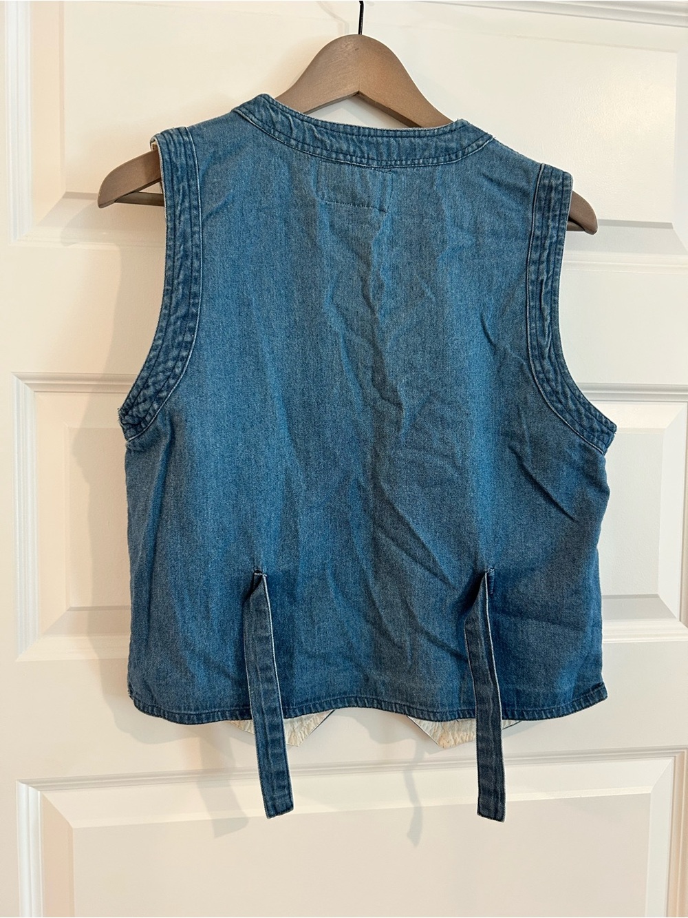 Vintage 90s Tapestry Denim Vest Blue Multi Size S - Picture 8 of 10